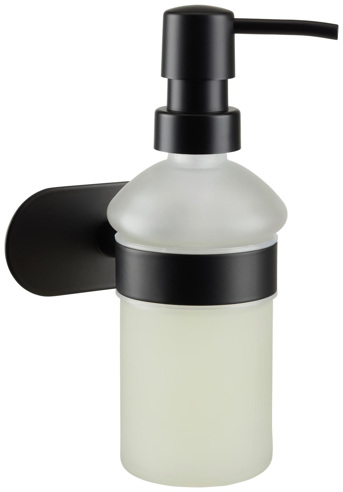 DÁVKOVAČ MYDLA TURBO-LOC -SB- - čierna, Modern, kov (10/16,5/10,5cm) - Mömax