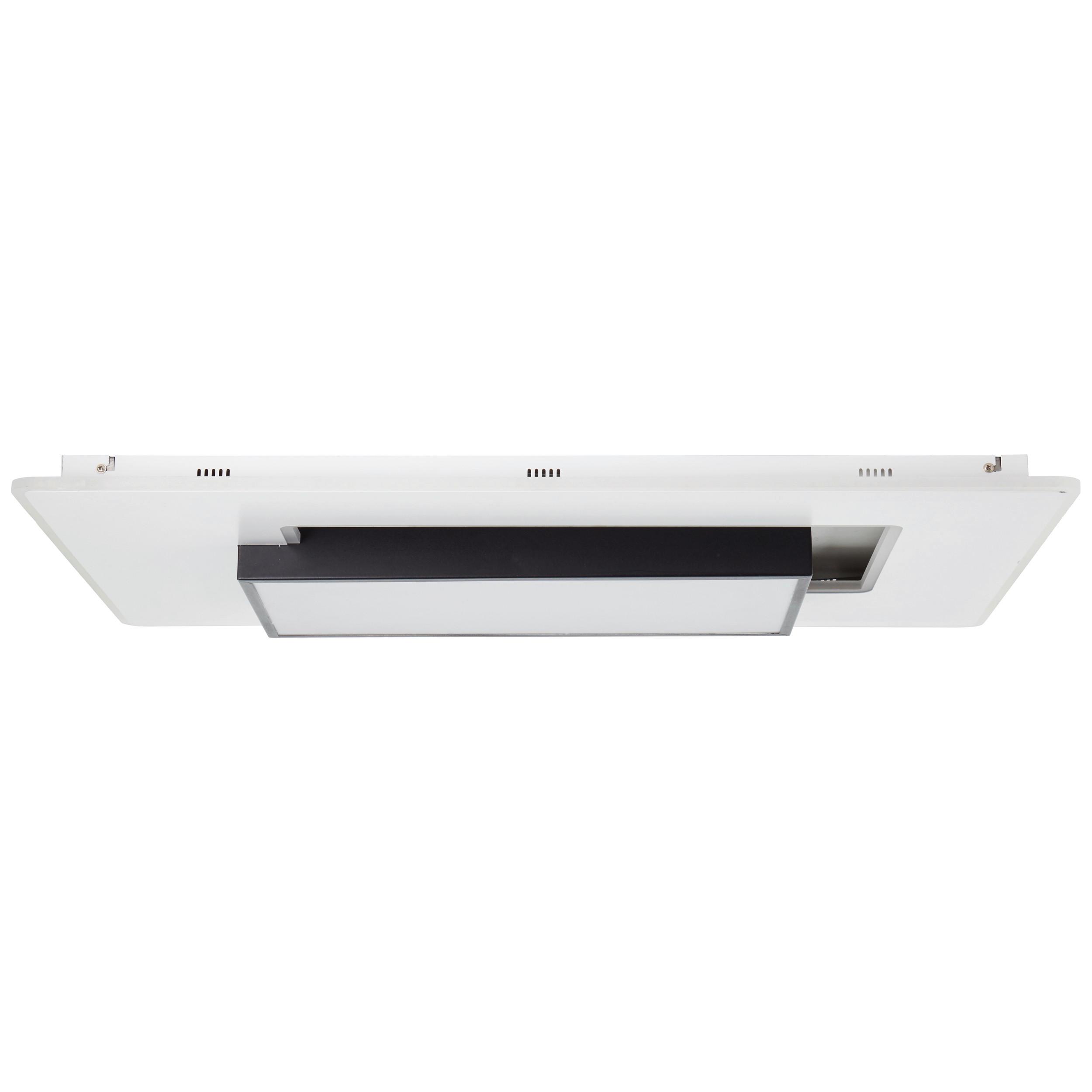 LED-Deckenleuchte Hutson L: 80 cm mit Farbtemperaturwechsler - Schwarz/Weiß, Design, Kunststoff/Metall (80/50/7cm) - Brilliant
