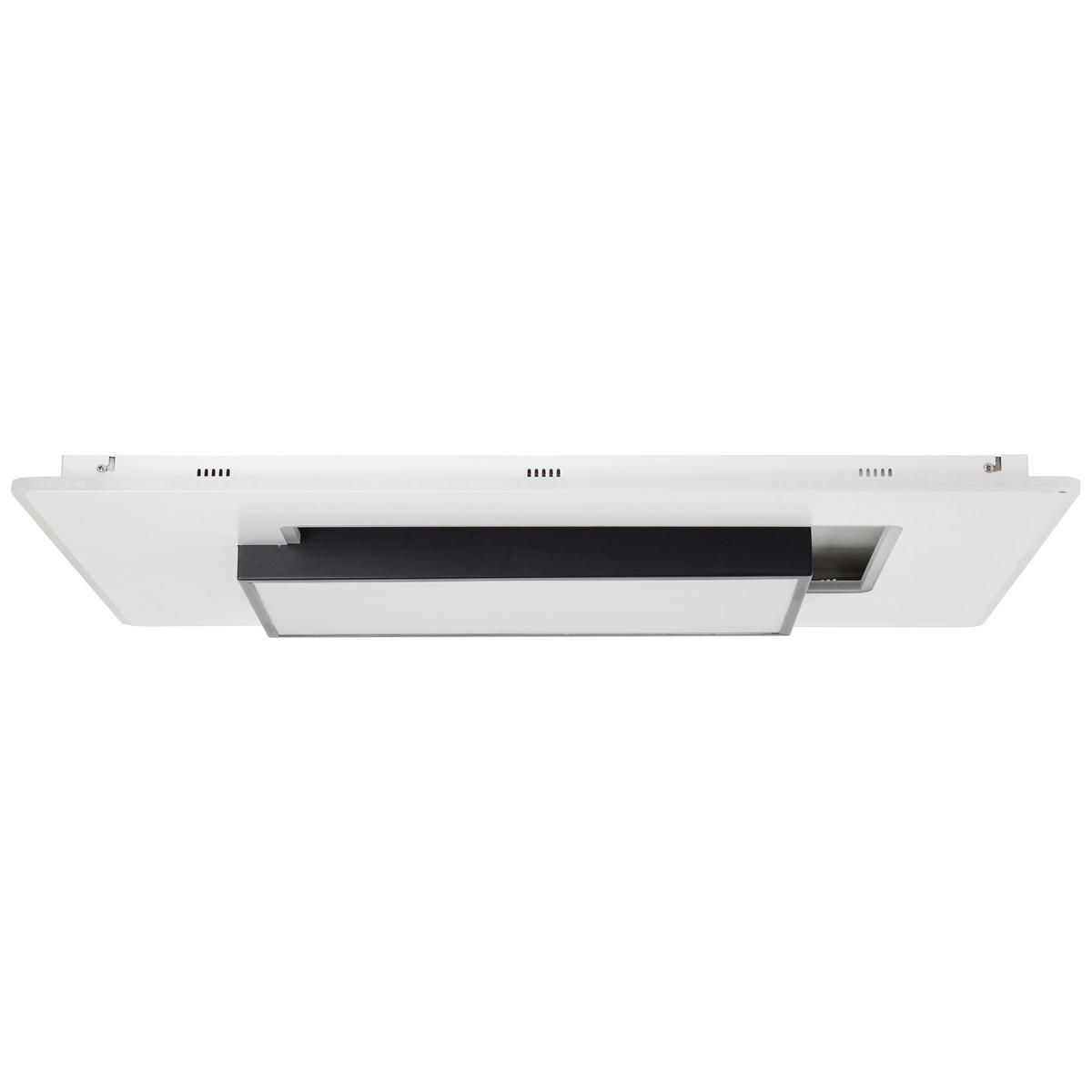 LED-Deckenleuchte Hutson L: 80 cm mit Farbtemperaturwechsler - Schwarz/Weiß, Design, Kunststoff/Metall (80/50/7cm) - Brilliant
