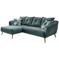 Ecksofa Baggio Dblau/Dgrün S:162/277cm - Blau/Buchefarben, MODERN, Holz/Textil (162/277cm) - Livetastic