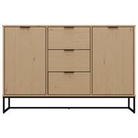 SIDEBOARD VIVO - Eichefarben/Schwarz, Design, Holz (150/80/45cm) - Livetastic