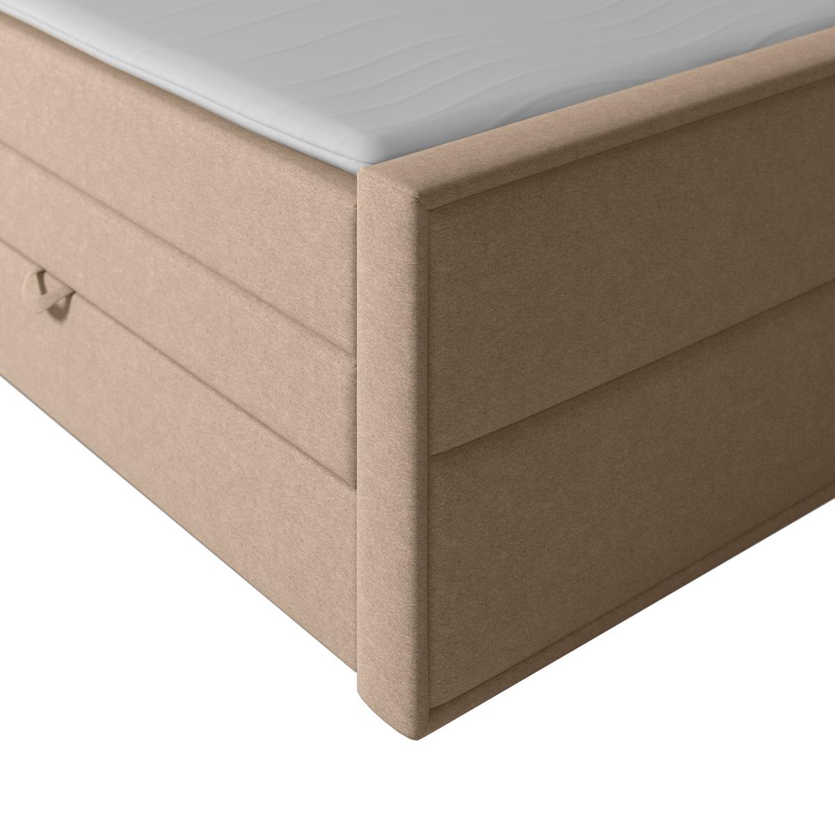 Boxspringbett mit Bettkasten Palermo 180x200 Naturfarben - Schwarz/Naturfarben, MODERN, Karton/Holz (180/200cm) - MID.YOU
