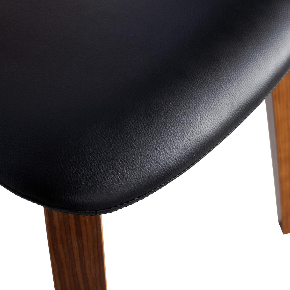 Stuhl Classic Schwarz/Wallnussfarben B: 48cm - Walnussfarben/Schwarz, MODERN, Holz/Textil (48/81/50cm) - Livetastic