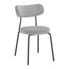 Sametová židle Lea - šedá - šedá/černá, Moderní, kov/dřevo (51/82/63cm) - Bessagi Home