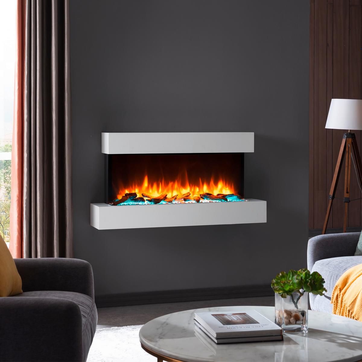 Elektrokamin Ignis - Weiß, Basics, Holzwerkstoff/Metall (110/57/25cm)