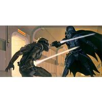 Fototapete Star Wars Vader Vs Luke - Gelb/Braun, Trend, Textil (500/250cm)