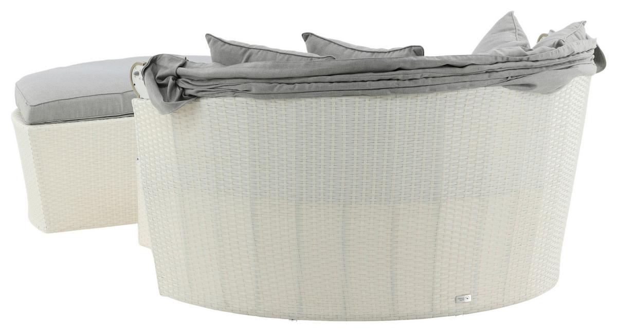 Sonneninsel Padova - Weiß, KONVENTIONELL, Kunststoff (153/72/76cm) - Gardenson