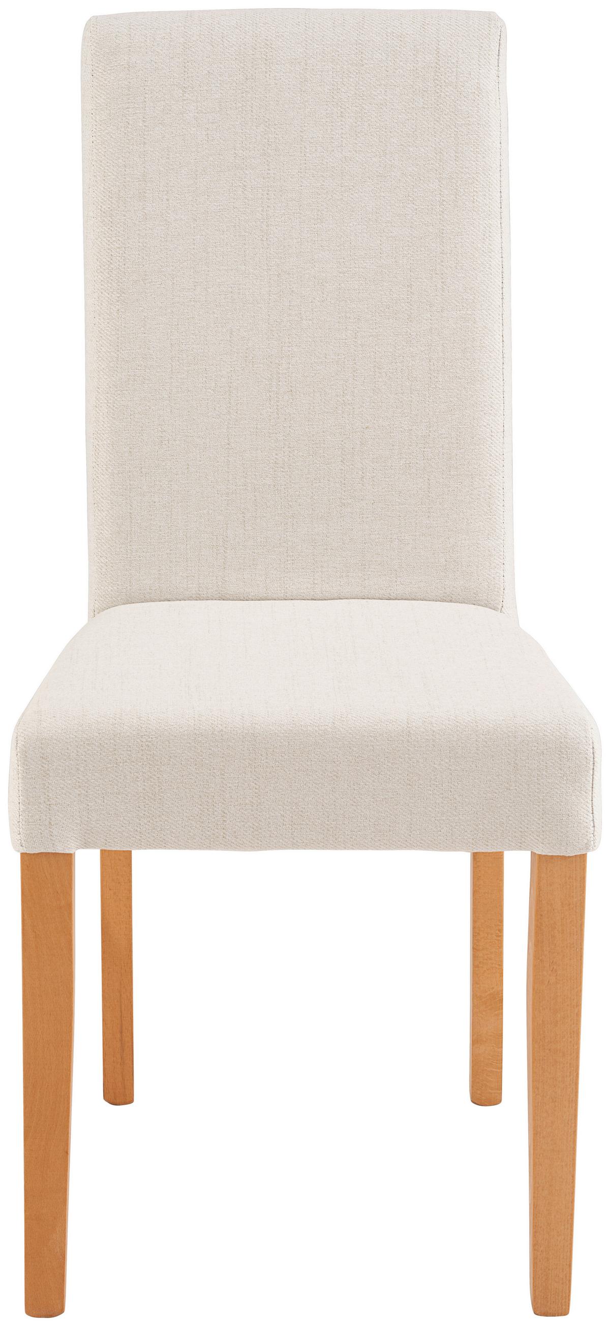 Stuhl John Beige Buche Massic Natur, B: 43 cm - Beige/Naturfarben, KONVENTIONELL, Holz/Textil (43/98/58cm)