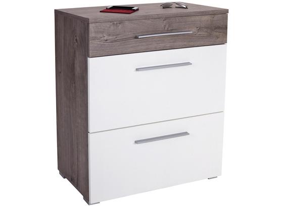 Komoda Monza New - farby dubu/biela, Moderný, kompozitné drevo (80/94/36cm) Komoda Monza New - farby dubu/biela, Moderný, kompozitné drevo (80/94/36cm)