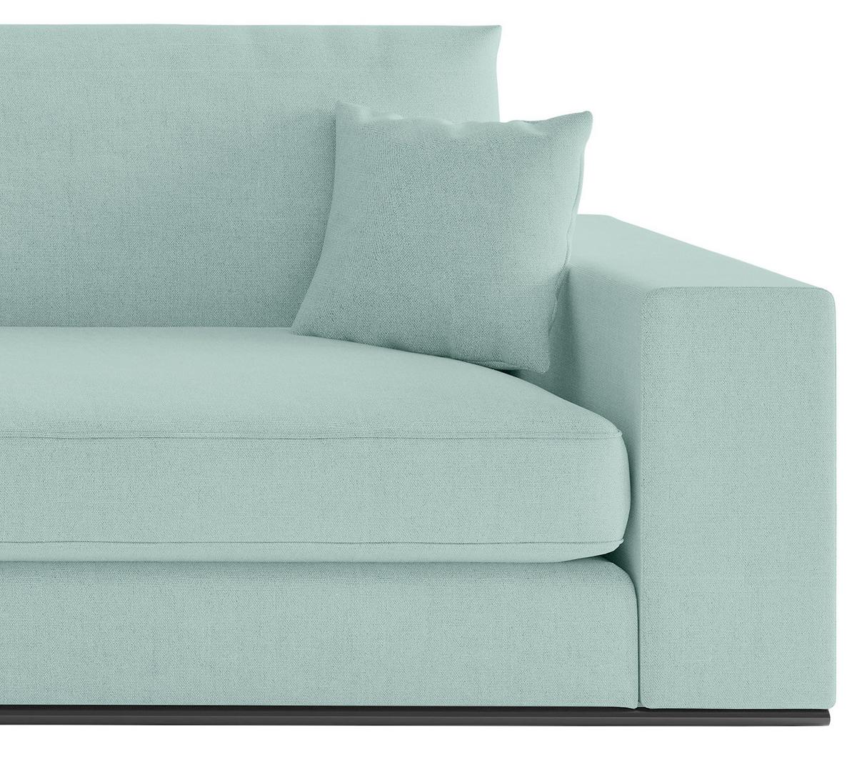 Sitzgarnitur Alberta 2-Teilig Türkis B: 139 cm - Türkis/Schwarz, Design, Holz/Textil (278/85/103cm) - Livetastic