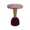 Beistelltisch Art Deco Altrosa/Pflaume - Pflaume/Altrosa, Trend, Metall (41/56cm) - Kayoom