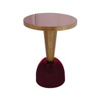 Beistelltisch Art Deco Altrosa/Pflaume - Pflaume/Altrosa, Trend, Metall (41/56cm) - Kayoom