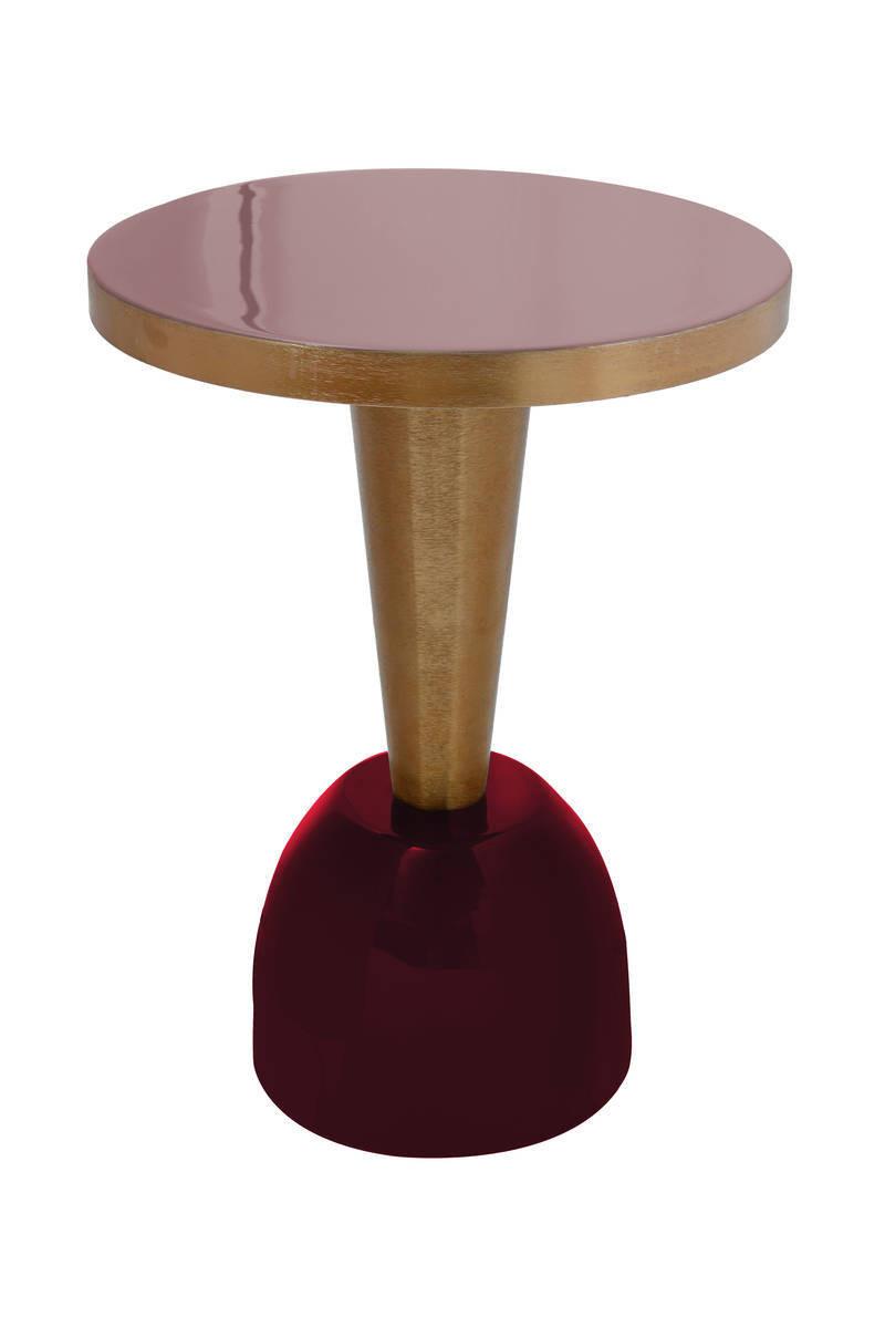 Beistelltisch Art Deco Altrosa/Pflaume