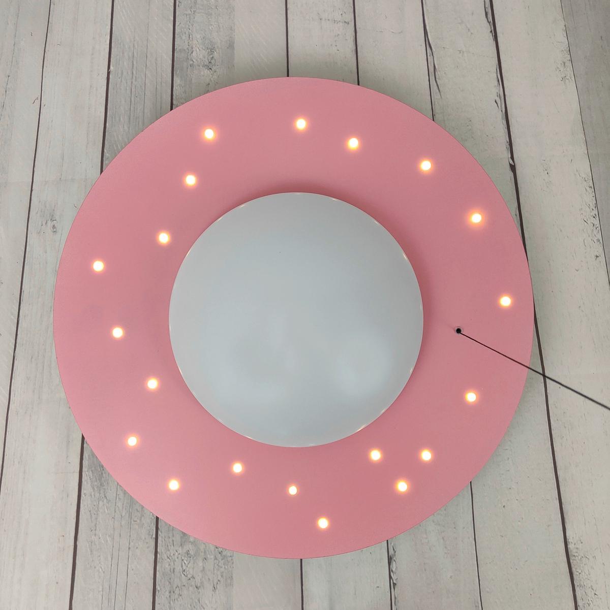 Kinderdeckenleuchte 7007 - Starlight Patellrosé - Rosa/Weiß, Basics, Holzwerkstoff/Kunststoff (54/11cm) - Niermann