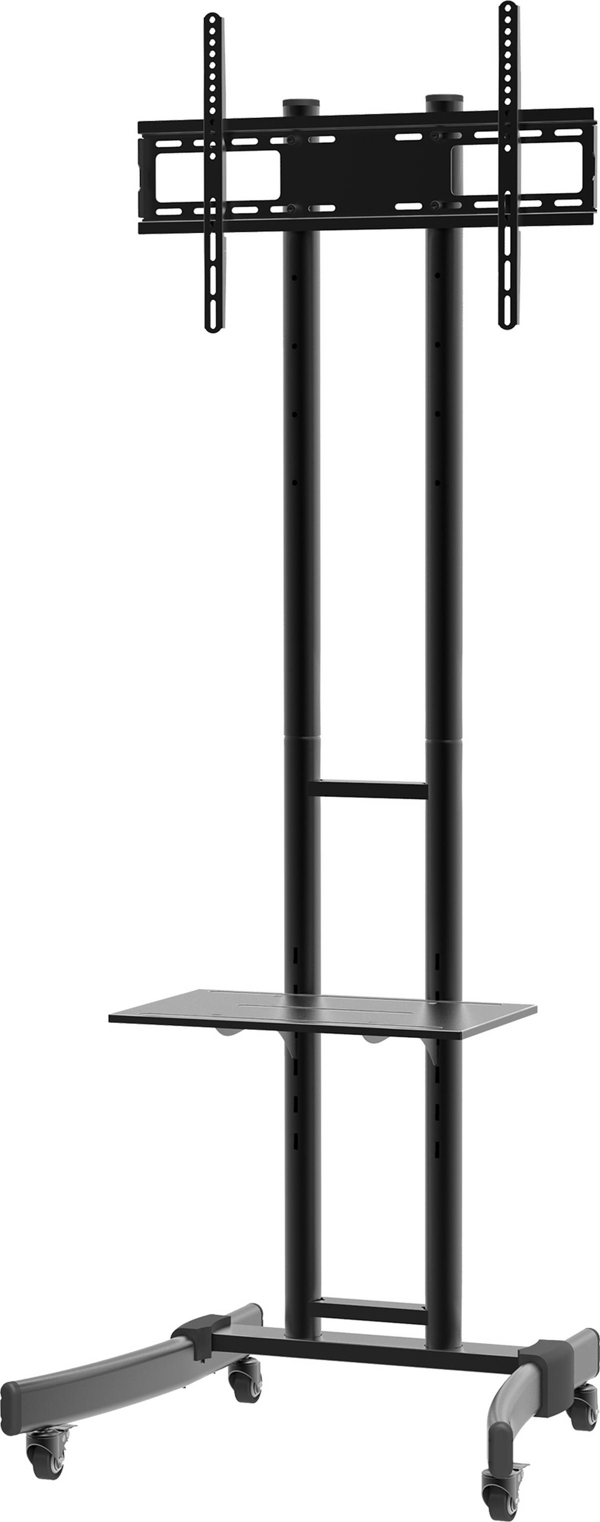 TV-Rack Bis 70“ drehbar Mit Rollen B-Ms 190 Max. 30 Kg - Schwarz, Basics, Metall (76/174/66cm) - MID.YOU