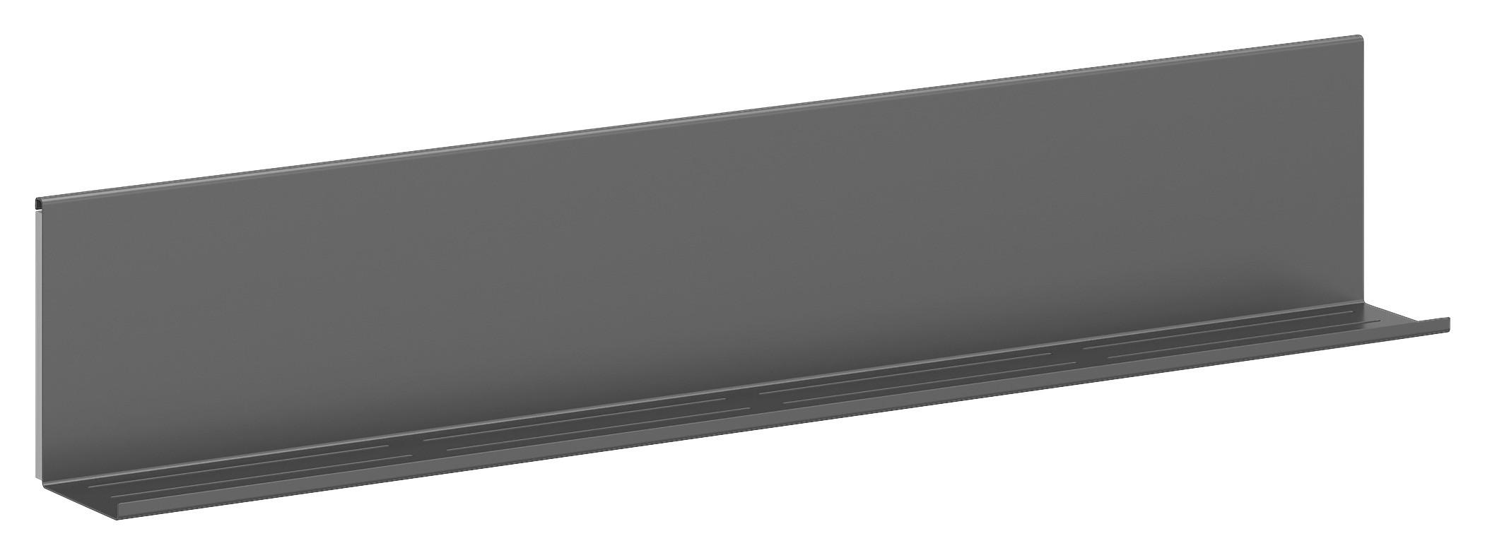 Regálový díl 1x105 cm, 1x120 cm - černá, Basics, kov (225/12/20cm) - Visiona