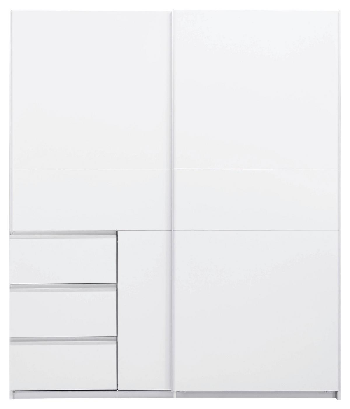 SCHIEBETÜRENSCHRANK Wilma Weiß B: 175cm - Weiß, MODERN, Holzwerkstoff (175/210/61,5cm) - P & B