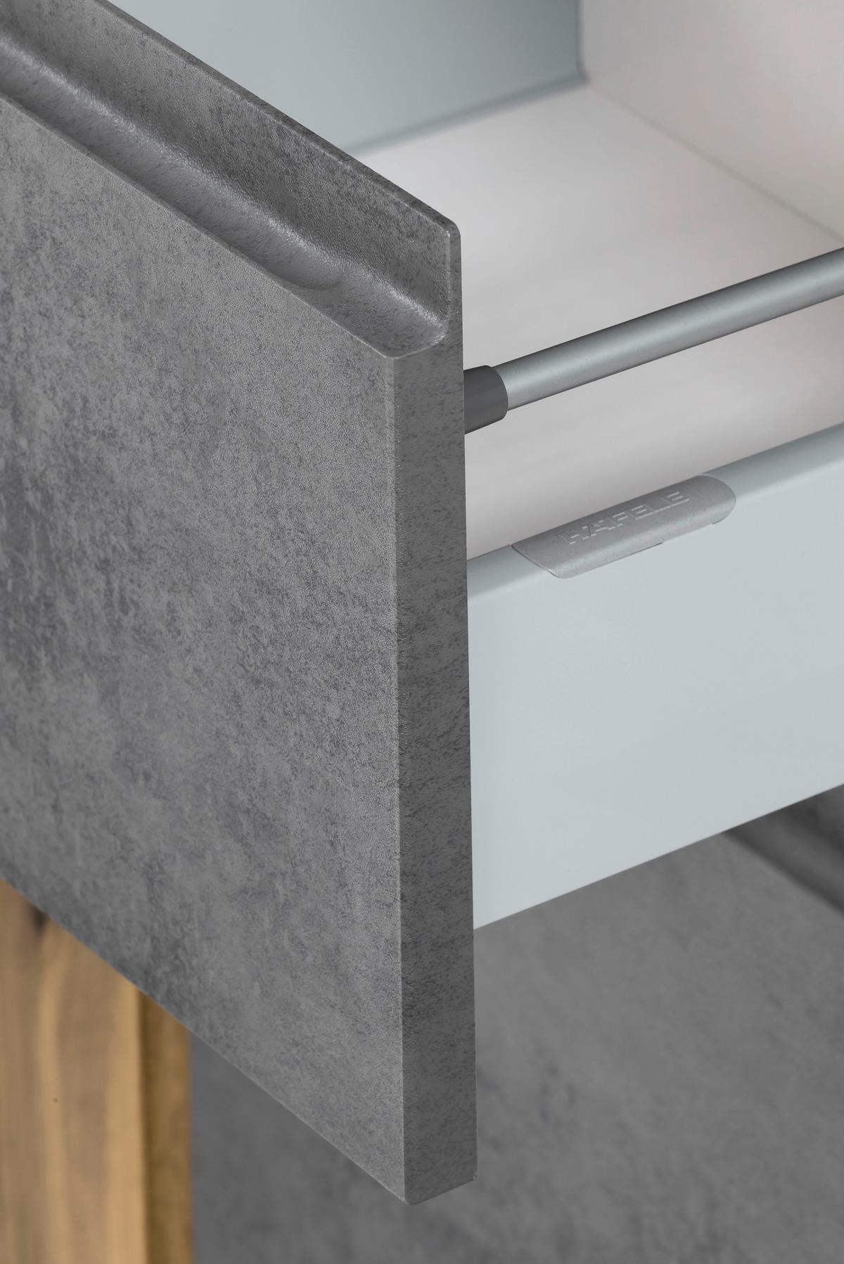 Badezimmer Hochschrank Varese BxH 65x180cm Grau/ Eiche Dekor - Eiche Wotan/Hellgrau, MODERN, Holzwerkstoff (65/180/35cm) - Held