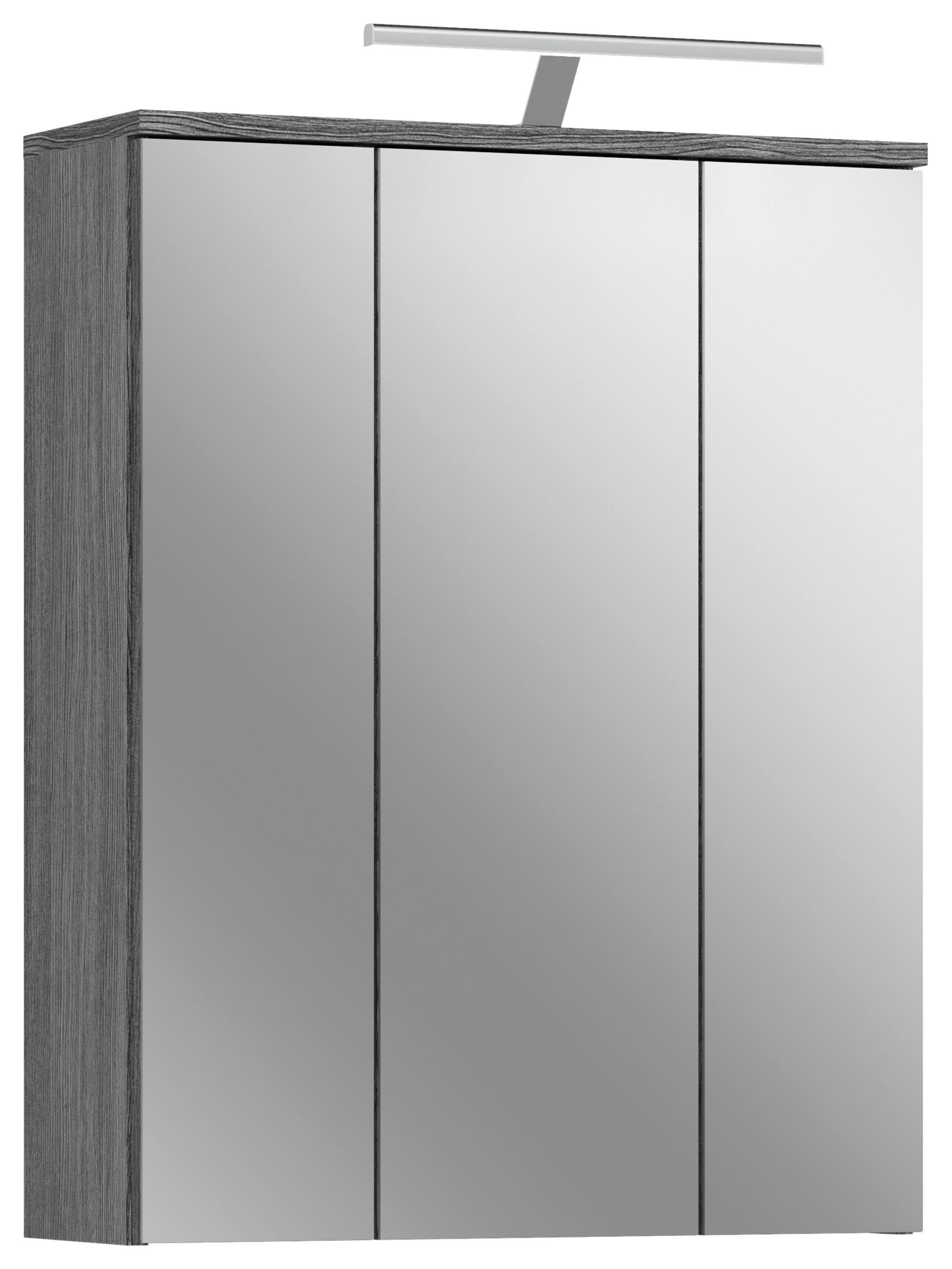 Spiegelschrank Blake Silberfarben B: 60 Cm - Silberfarben, MODERN, Glas/Holzwerkstoff (60/77/21cm) - MID.YOU