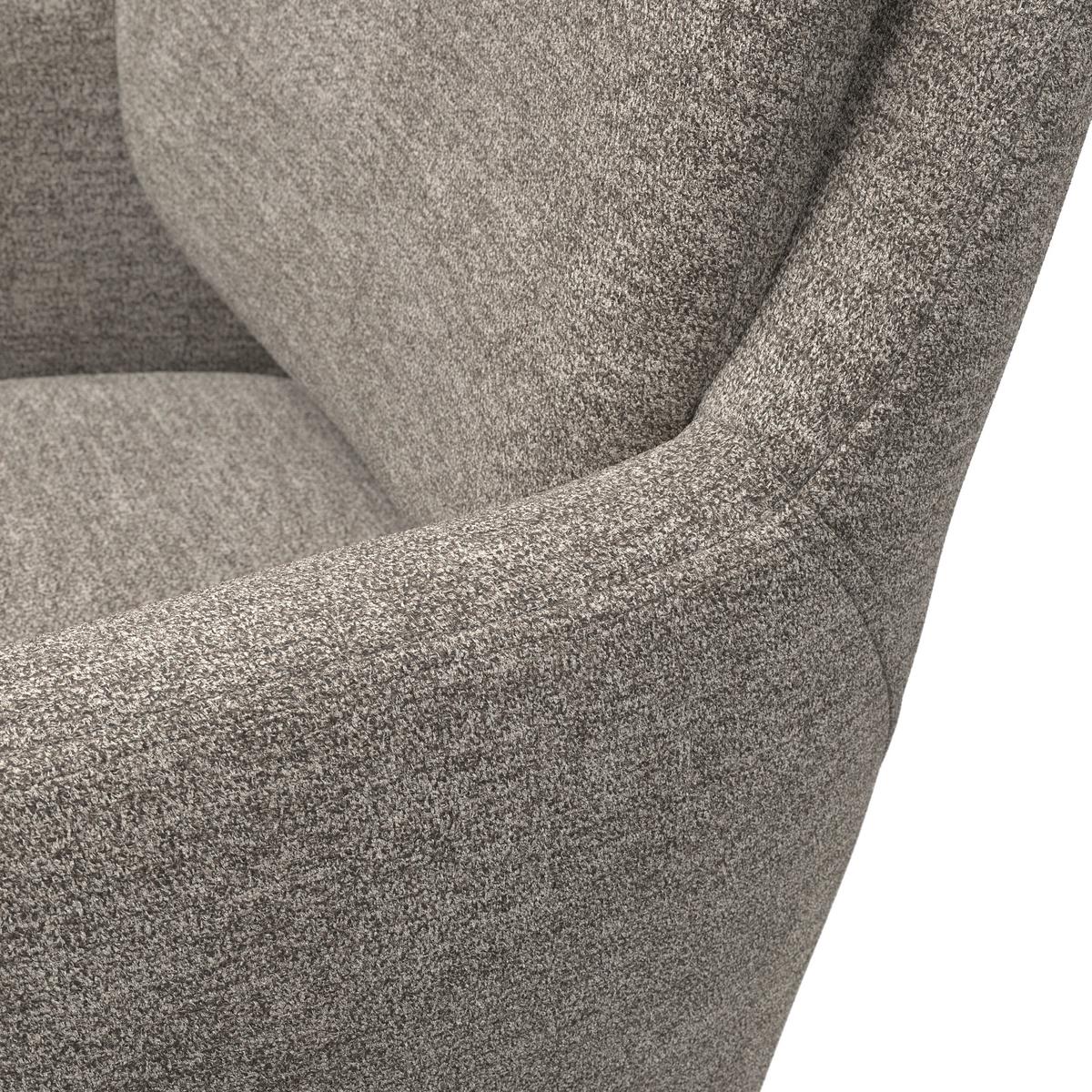 Stolička s podrúčkami Adrien, hnedá - hnedá/prírodná farba, Modern, kov/drevo (60/88/65cm) - Bessagi Home