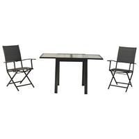 Gartenset Florenz - Graphitfarben/Grau, MODERN, Textil/Metall - Gardenson