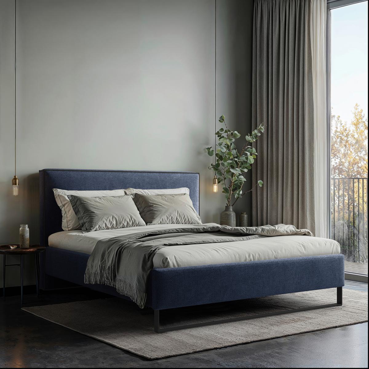 Polsterbett Winter Anthrazit Lf: 180x200 Cm - Anthrazit/Schwarz, MODERN, Holz/Holzwerkstoff (180/200cm) - MID.YOU