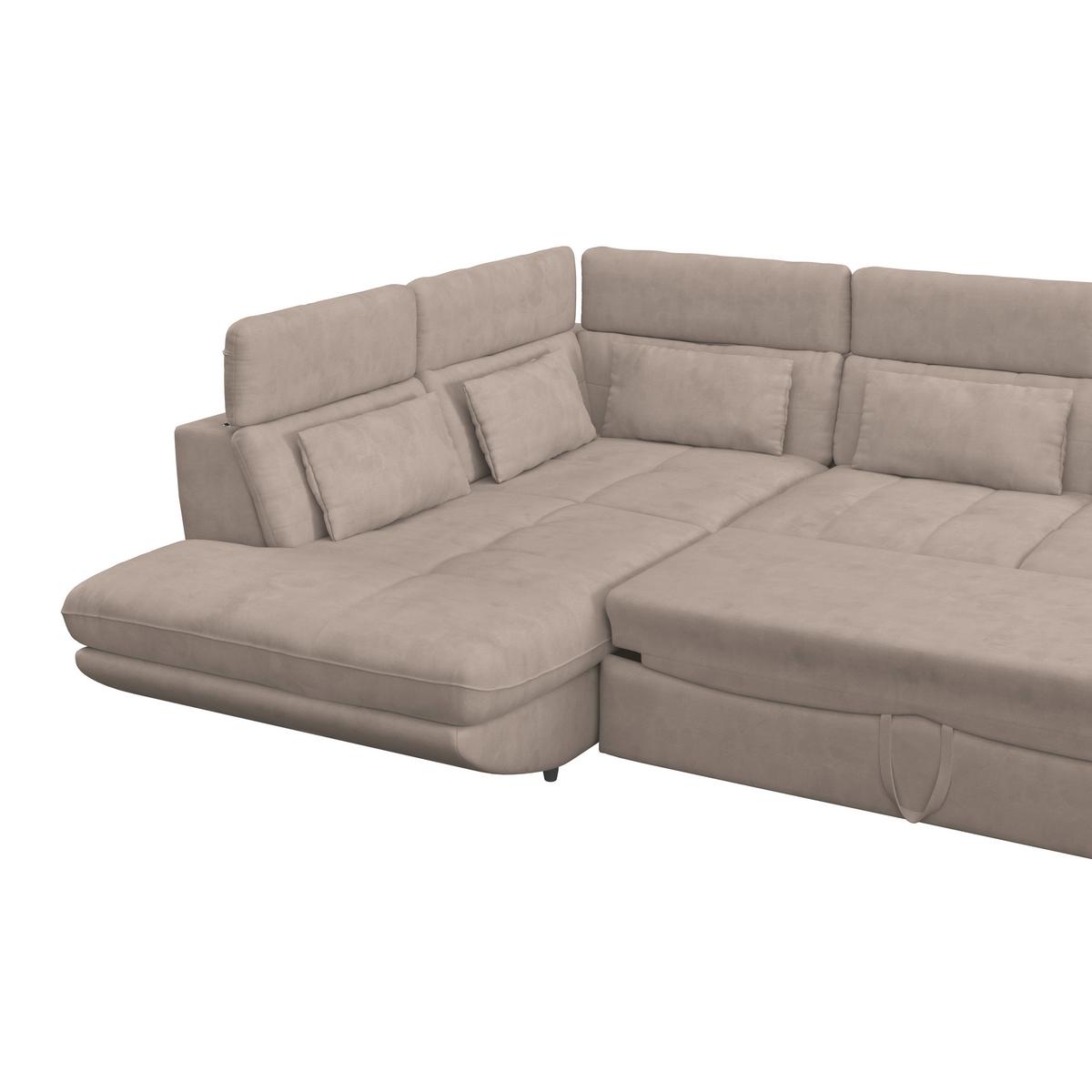 SEDACÍ SOUPRAVA PARK - černá/béžová, Moderní, textil/plast (311/233cm) - Luca Bessoni