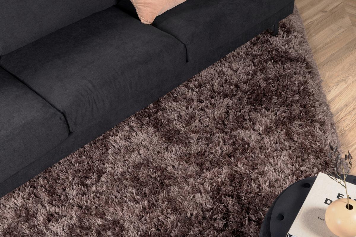 Hochflorteppich Braun Grace 200x300 cm - Braun, LIFESTYLE, Textil (200/300cm) - P & B