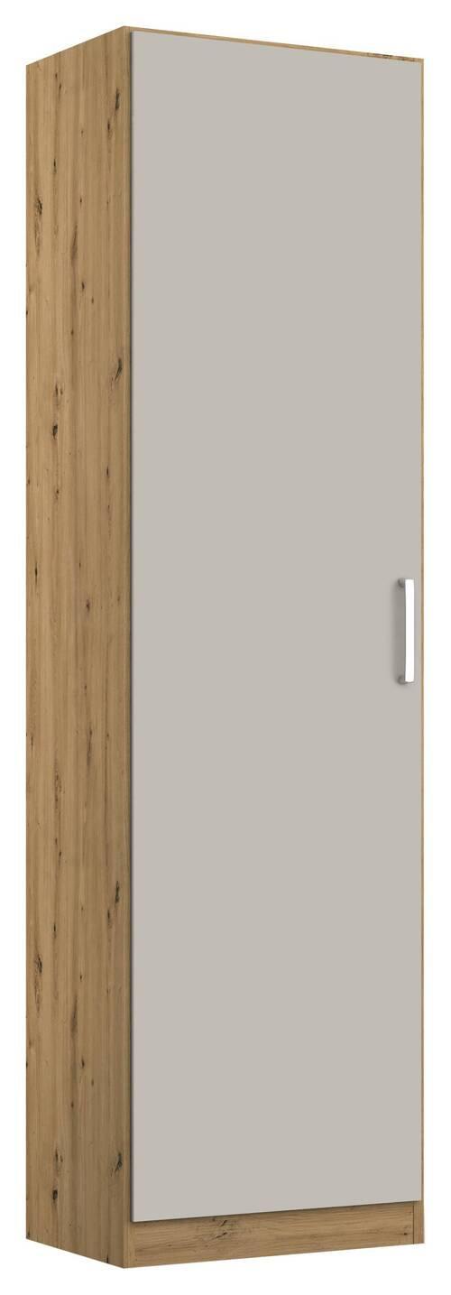 Drehtürenschrank 47 cm Berlin Eiche Dekor/Hellgrau - Hellgrau/Eiche Artisan, MODERN, Holzwerkstoff (47/210/54cm) - Rauch Möbel