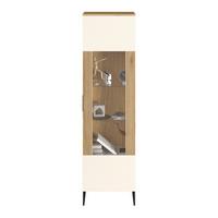 Vitrine King Eichefarben/Kaschmir B: 55,2cm - Kaschmir/Eichefarben, MODERN, Glas/Holzwerkstoff (55,2/200/40cm)