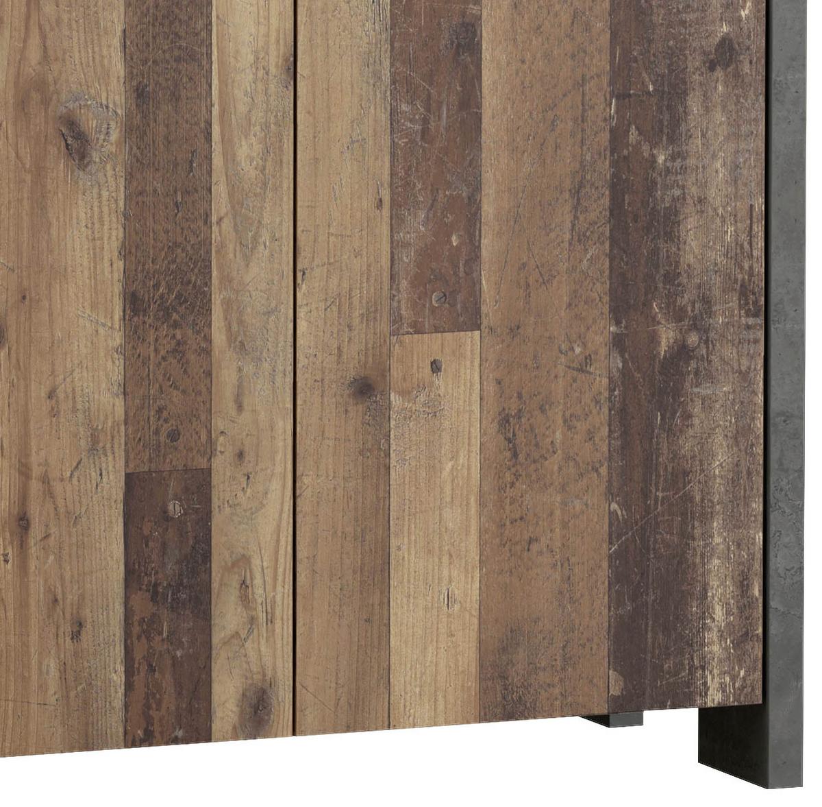 Kommode B 86 Cm Cliff Old Wood Vintage - Dunkelgrau/Braun, KONVENTIONELL, Holzwerkstoff/Kunststoff (86/115/42cm) - MID.YOU