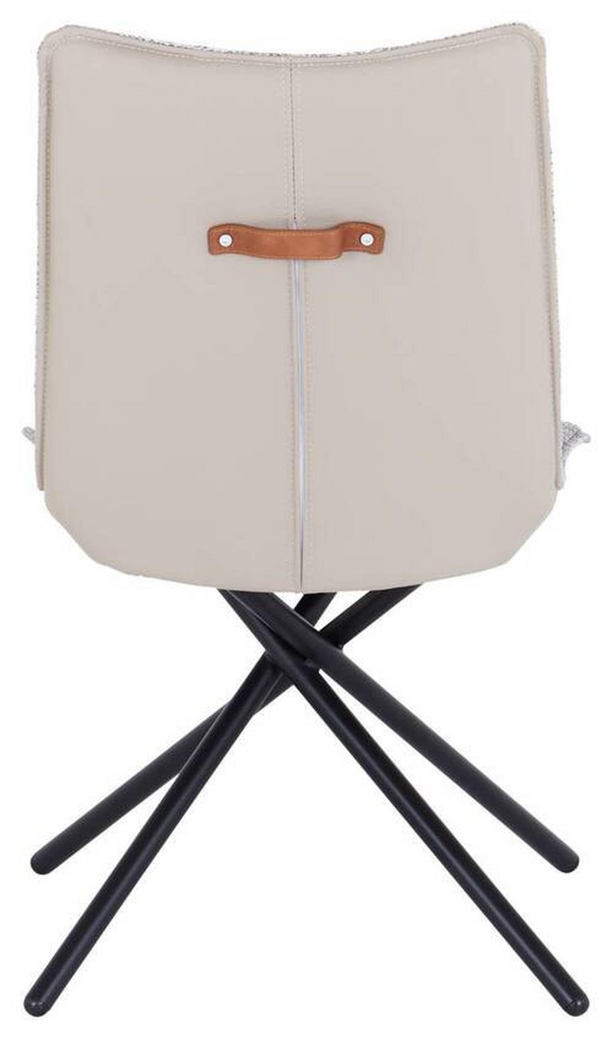 Stuhl Kora - Schwarz/Grau, MODERN, Textil/Metall (51/87/60cm) - MID.YOU