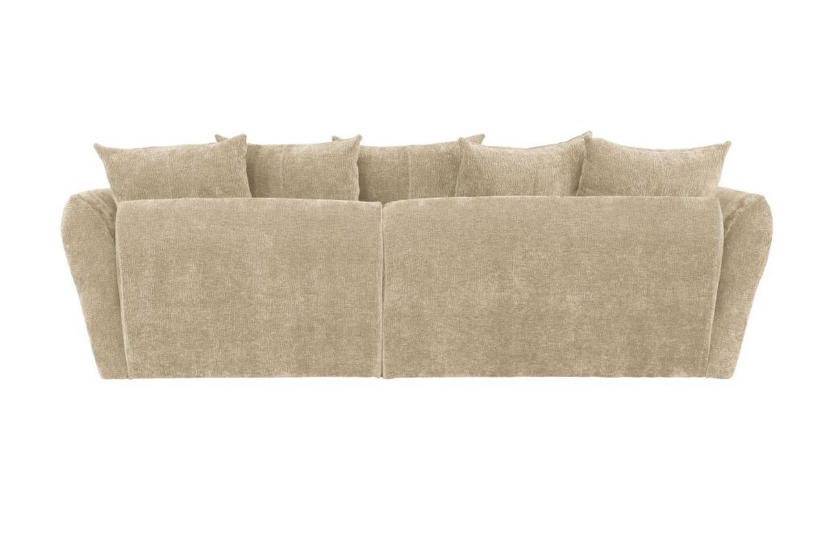 Univerzálna sedačka CAMMELLIO, krémová ženilka, 7 vankúšov - čierna/krémová, Modern, textil (296/189cm) - Mömax