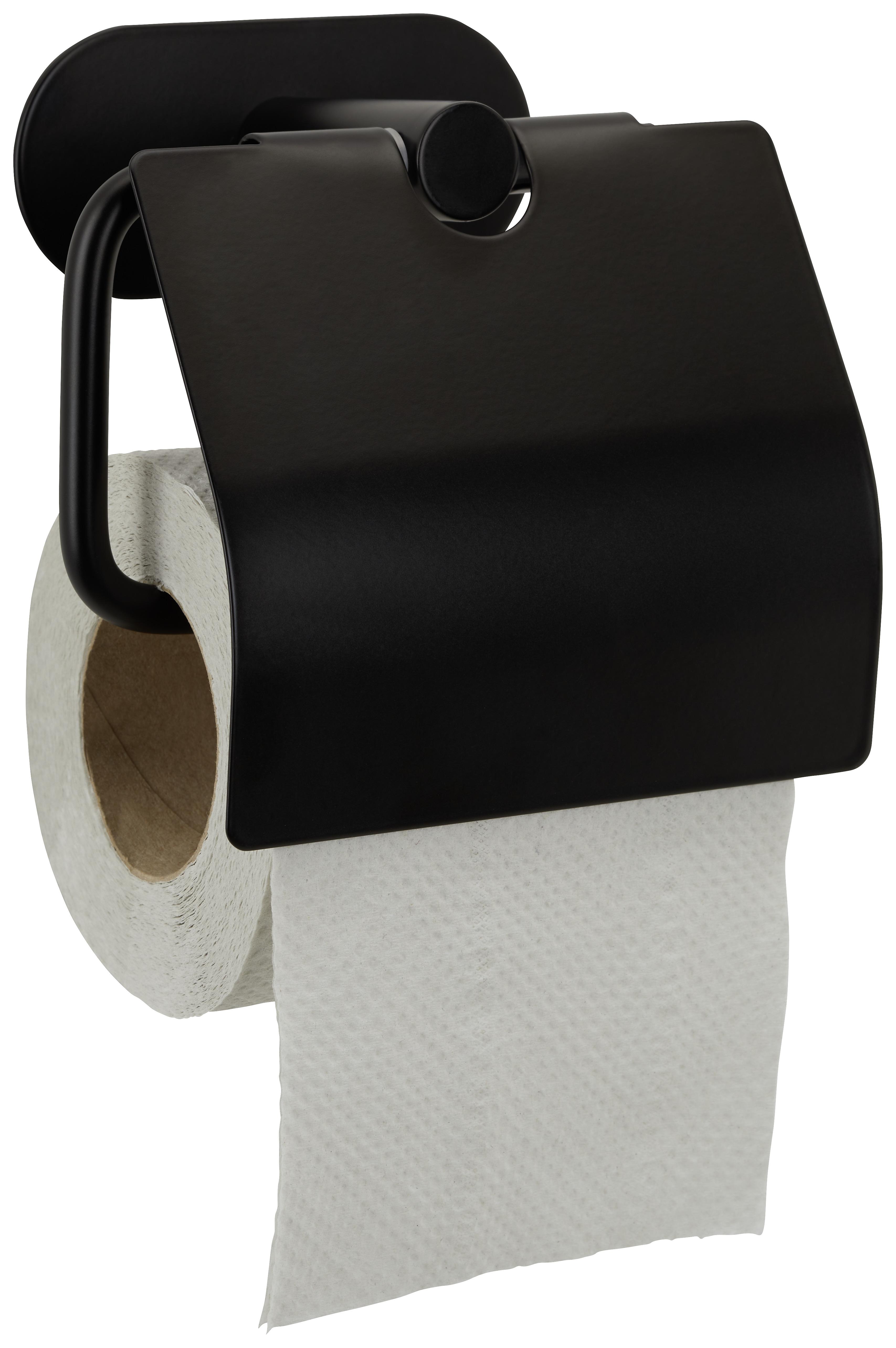 DRŽIAK NA TOALETNÝ PAPIER TURBO-LOC -SB- - čierna, Modern, kov (14/12,5/7cm) - Mömax