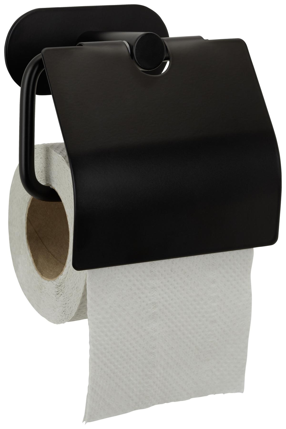 DRŽIAK NA TOALETNÝ PAPIER TURBO-LOC -SB- - čierna, Modern, kov (14/12,5/7cm) - Mömax