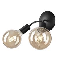Wandleuchte 39459 Viggo - Schwarz Hochglanz, KONVENTIONELL, Metall (15/23cm)