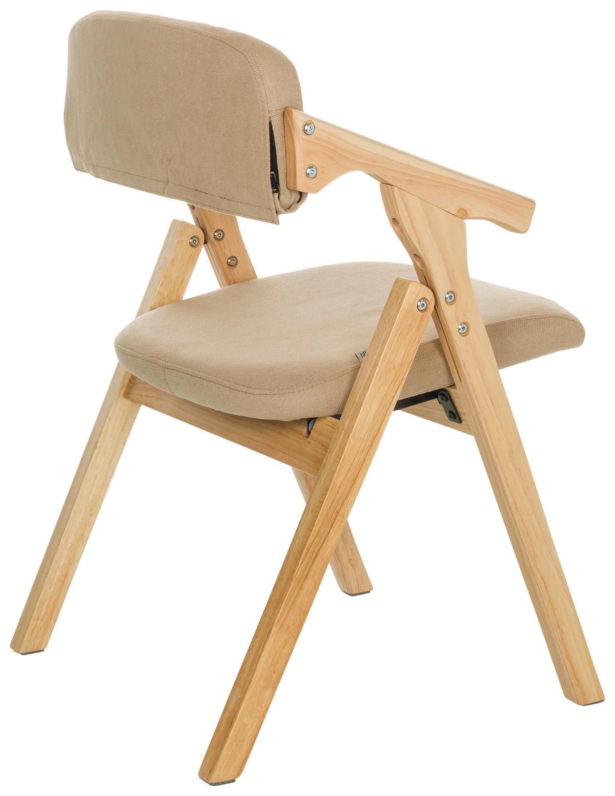 Armlehnstuhl Scandio - Beige, Basics, Holz/Textil (53/79/55cm) - MID.YOU