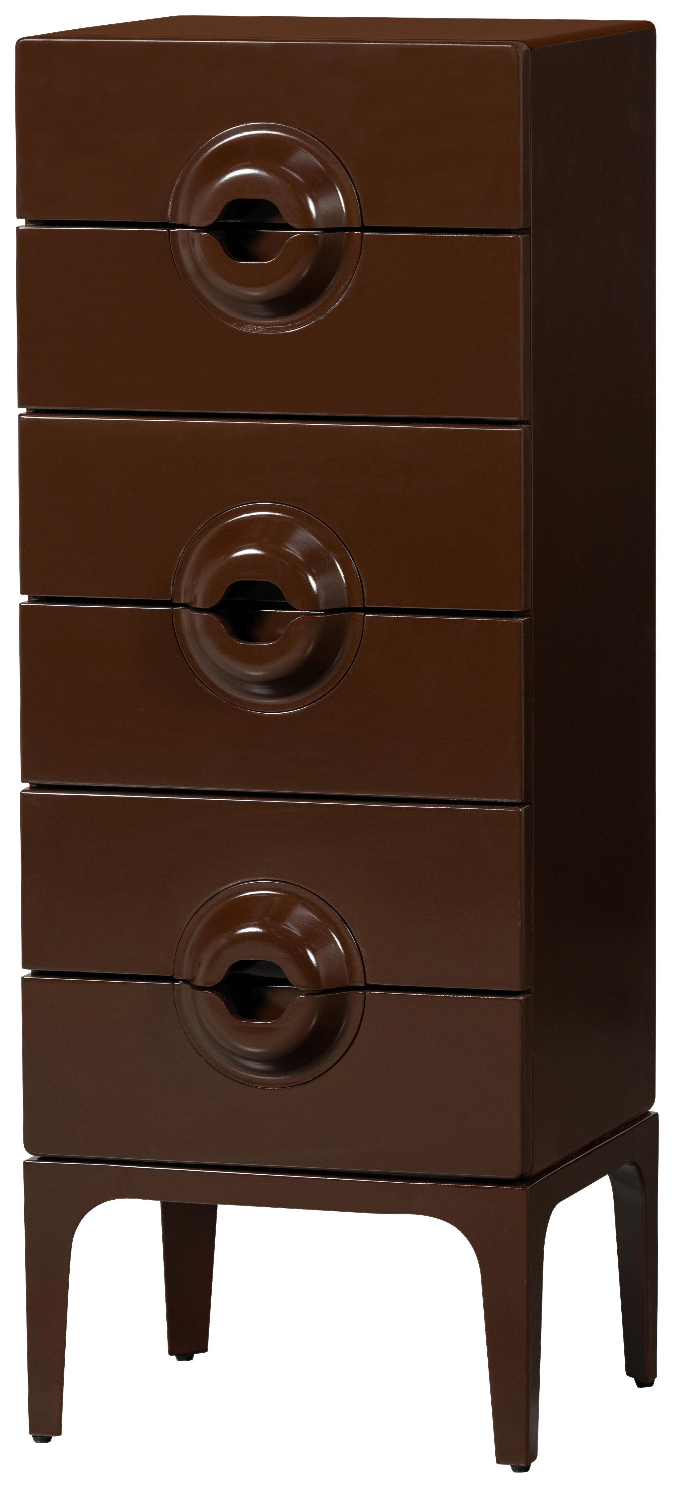 Kommode Merge Braun, Rot B: 44cm - Rot/Braun, Design, Holz (44/120/45cm) - Livetastic