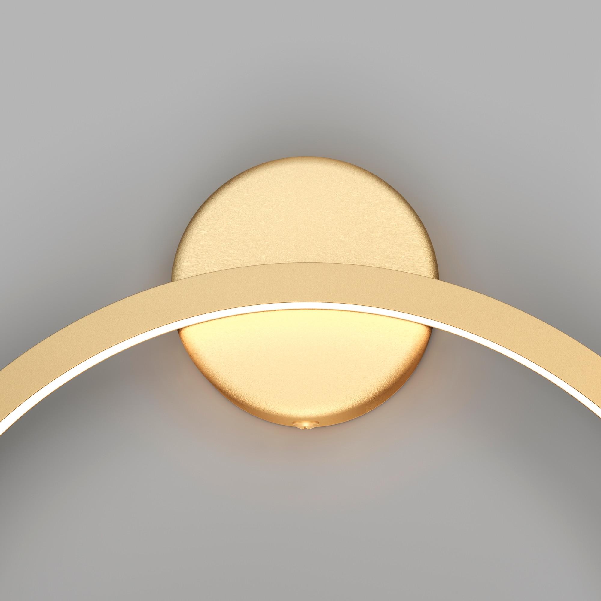Wandleuchte Halo - Messingfarben, Trend, Metall (40/40/5cm) - MAYTONI