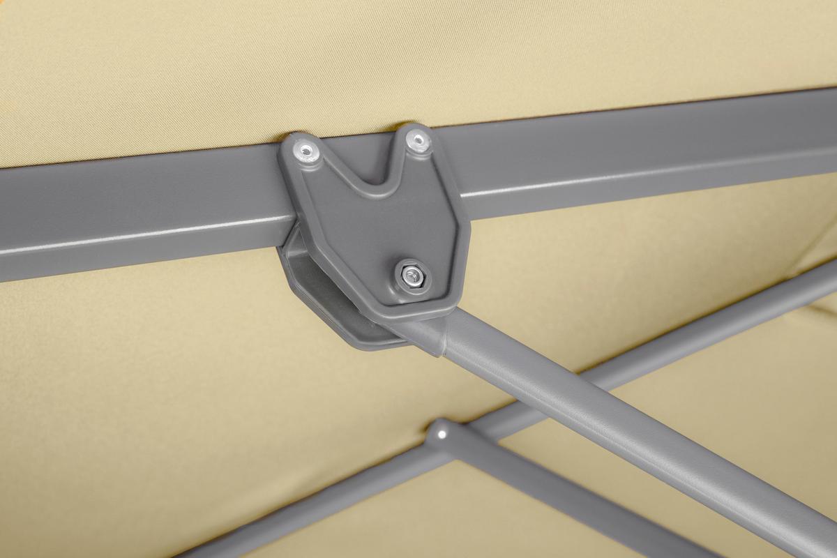 Ampelschirm Rhodos Junior Bxhxt: 338x239x270 Cm Naturfarben - Anthrazit/Naturfarben, Basics, Textil/Metall (338/239/270cm) - Schneider