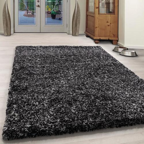 Hochflor Teppich Anthrazit Enjoy 160x230 cm - Anthrazit, KONVENTIONELL, Textil (160/230cm)