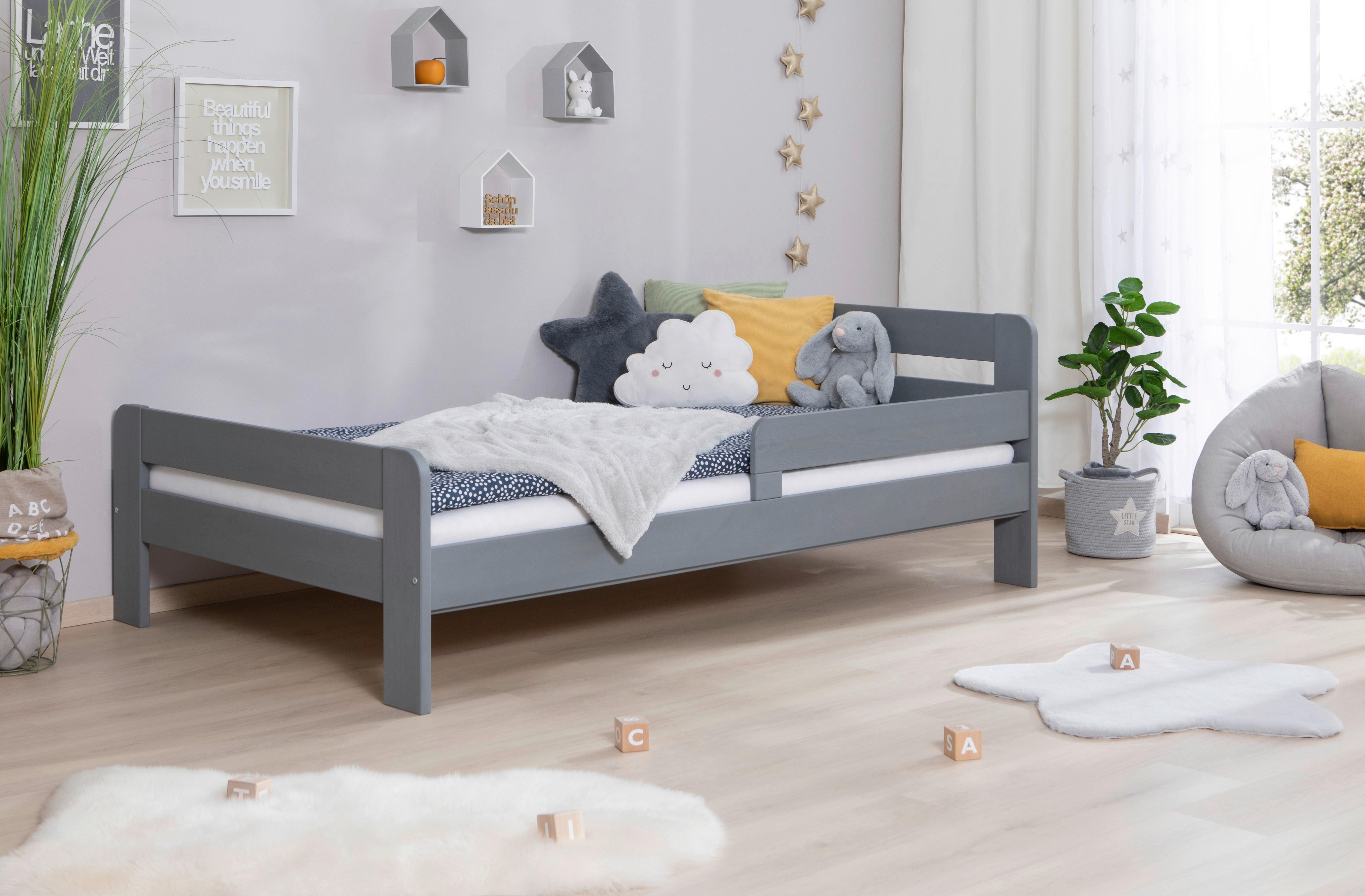 Bett Bennet Hellgrau Lf: 120x200 cm - Hellgrau/Hellblau, MODERN, Holz (120/200cm) - MID.YOU