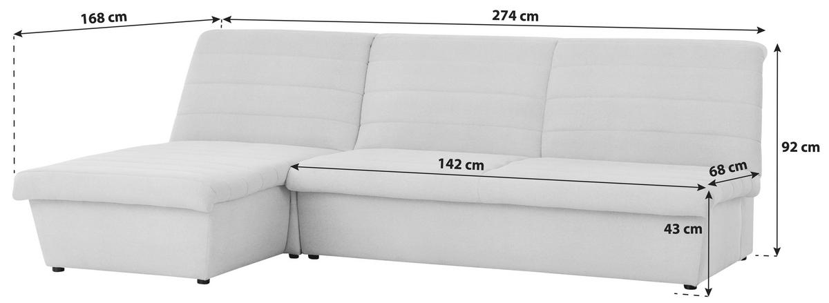 Ecksofa Looks Viii Dunkelblau - Schwarz/Dunkelblau, Design, Textil (168/274cm) - LOOKS by W.Joop