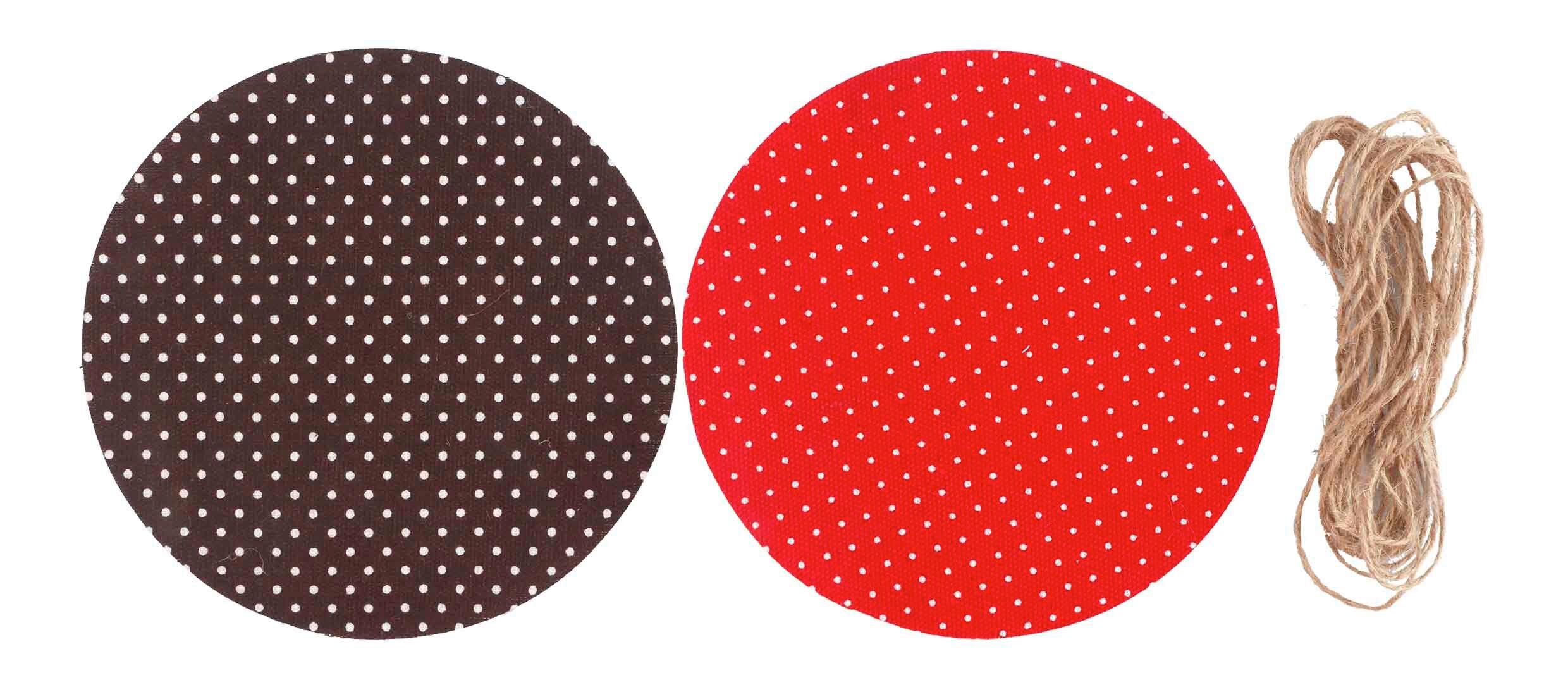 Dekoranyag Niara - barna/piros, Romantik / Landhaus, textil - James Wood