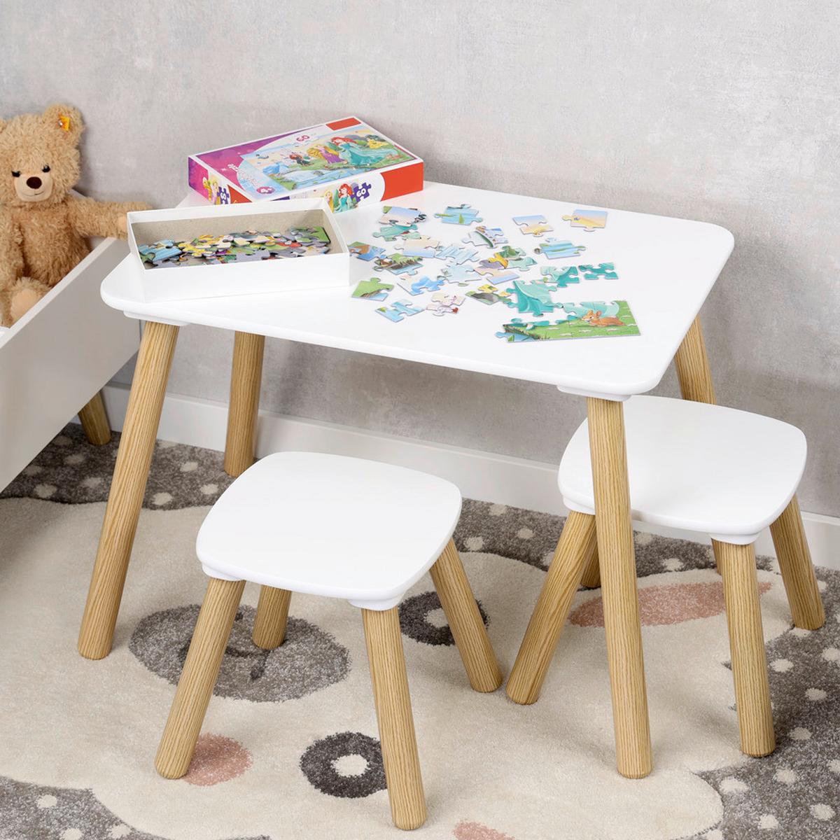 KINDERSITZGRUPPE Kiefer/Weiß B: 38cm - Weiß/Kieferfarben, Basics, Holz/Holzwerkstoff (38/43,5/58cm) - Kesper