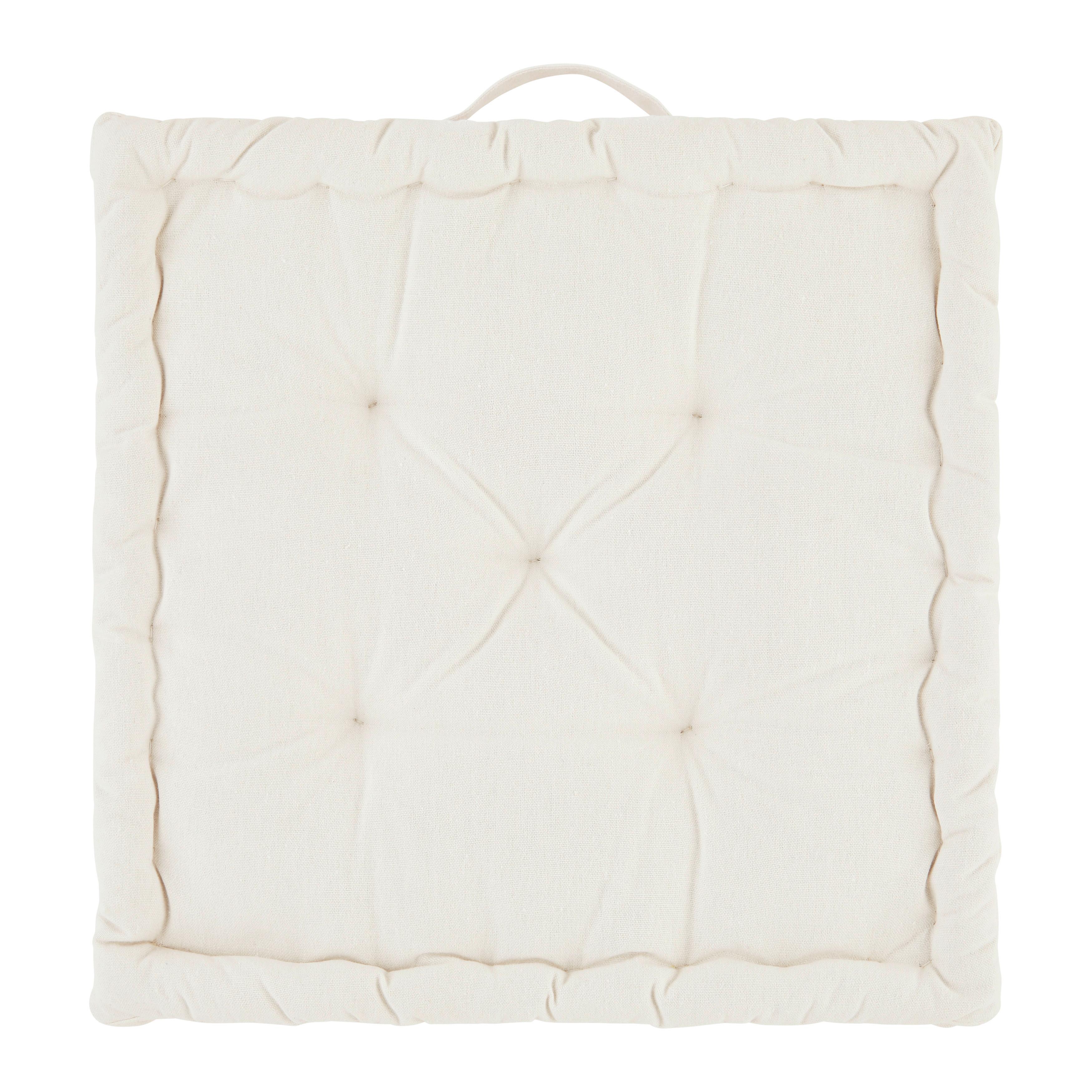 Polštář na box Bo, 40/40/6cm, šedobílá - přírodní barvy, textil (40/40/6cm) - Modern Living