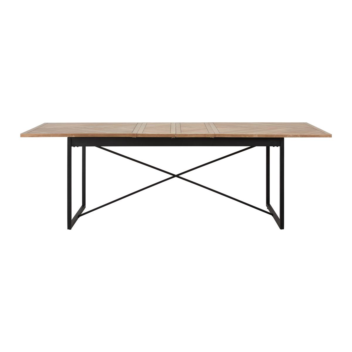 Výsuvný jídelní stůl CATALINA dyha dub/MDF 180-240 cm - černá/barvy dubu, Moderní, kov/dřevo (180-240/90/76cm) - Livetastic