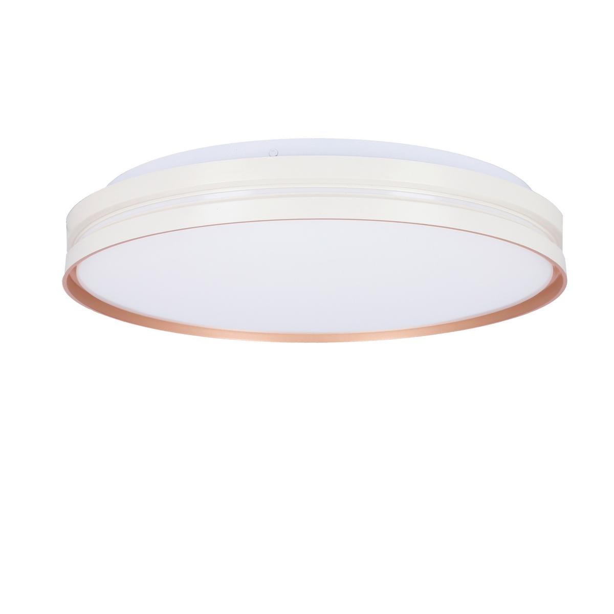 LED-Deckenleuchte Montana - Goldfarben/Weiß, KONVENTIONELL, Kunststoff/Metall (40/40/7cm)