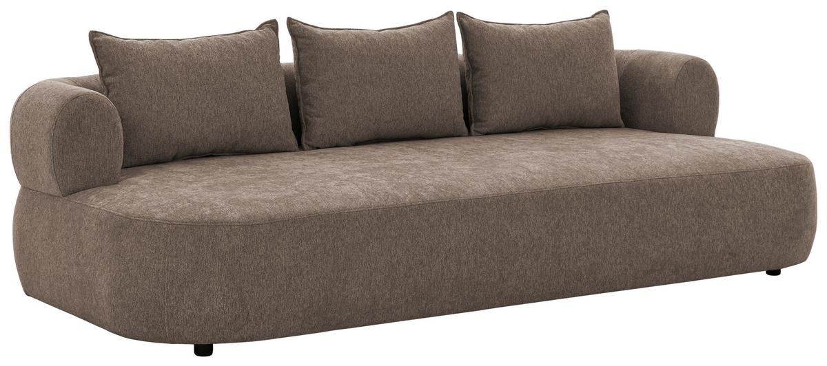 Bigsofa Ferro Braun B: 240 Cm - Schwarz/Braun, Design, Textil (240/76/122cm) - Livetastic