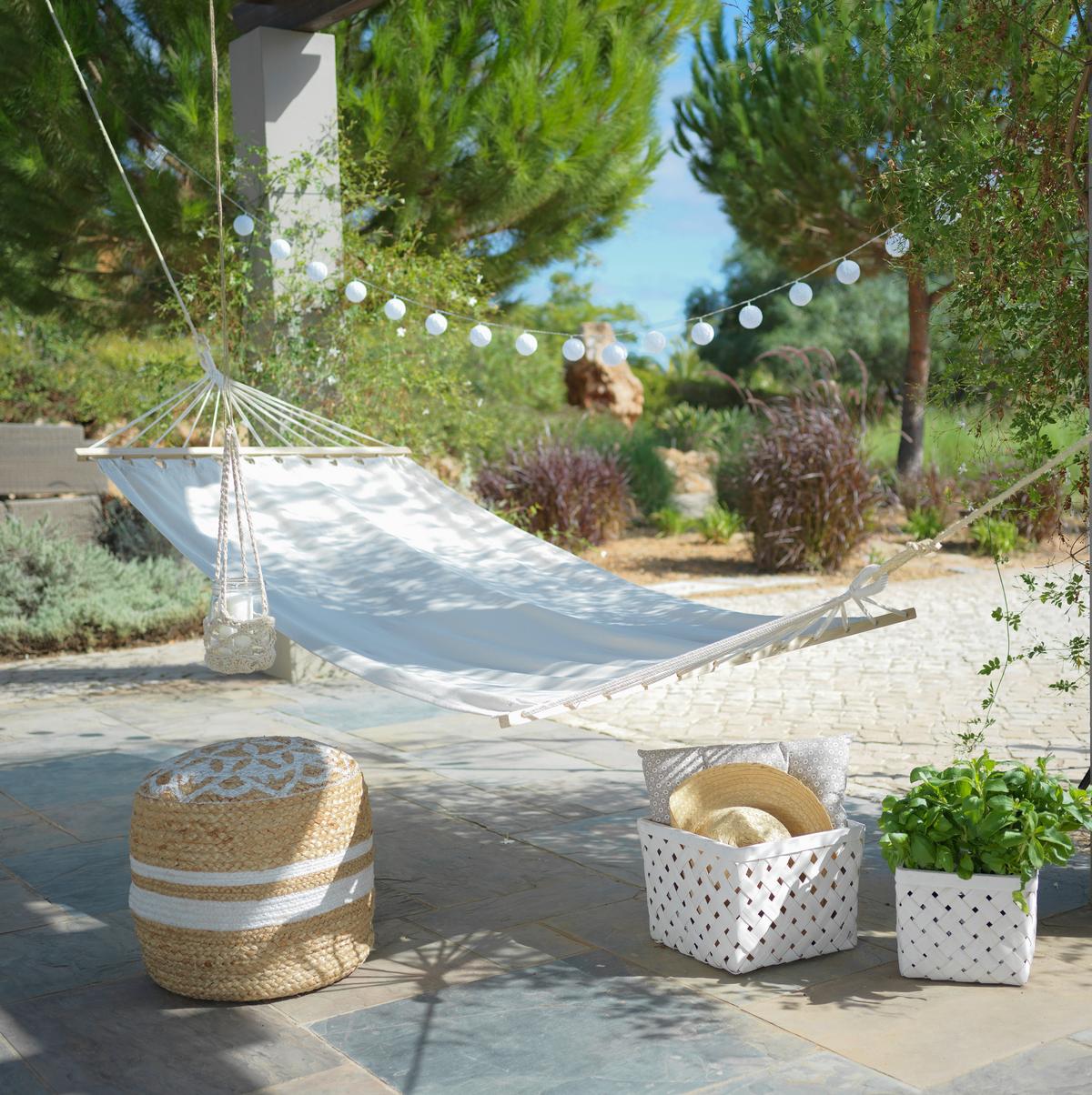 HOUPACÍ SÍŤ RELAX - přírodní barvy, dřevo/textil (100/200cm) - Mömax